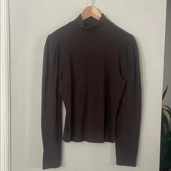 Gap Brown Ridded Mockneck Sweater Sz XL - Picture 2 of 5